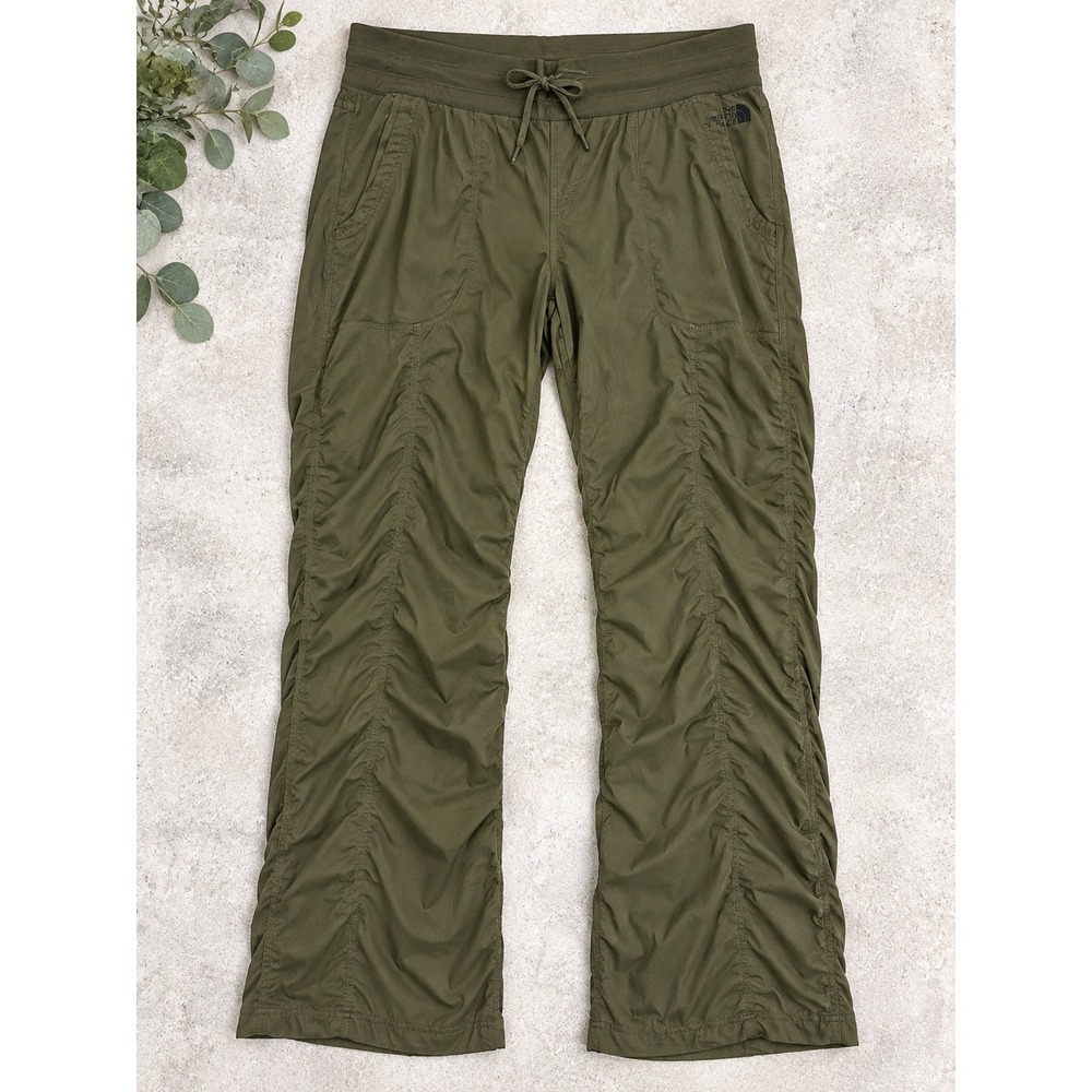 The North Face Aphrodite 2.0 Pants Women XL Olive Hiking Travel Gorpcore 33"